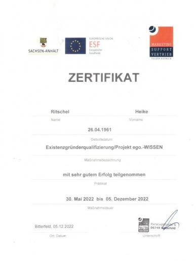 2022-Mai bis Dezember=Zertifikat Existenzgründung Weißenfels