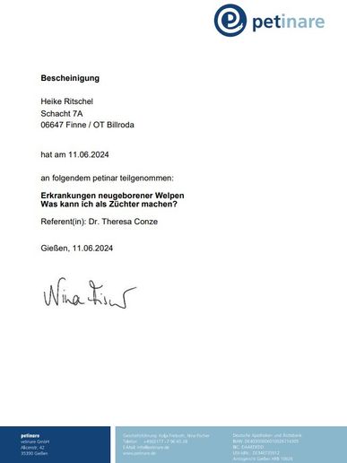 2024-06-11 Petinare Erkrankungen neugeborener Welpen